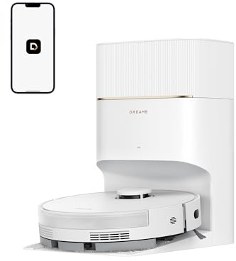 dreame D20 Pro Plus Saugroboter, 13.000 Pa Saugkraft, DuoBrush für Tierhaare, Eckenrein, Selbstentl, Hindernisverm. m. LDS-Navigation & Laser, saugt und wischt, Hartböden & Teppiche, 5.200 mAh Akku
