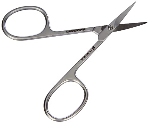 Victorinox Nagelhautschere, Präzise Maniküre & Pediküre, Edelstahl, 92 mm | Schmale Schere mit extra feiner, gebogener Spitze zum Entfernen von Nagelhaut, rostfreier Stahl, Hergestellt in der Schweiz