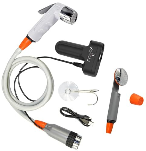 Bidet Hand-Wasserbrause, tragbar, Campingdusche, wiederaufladbar, 2200 mAh, batteriebetrieben