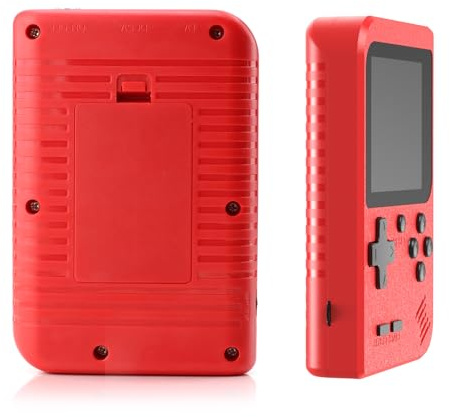 Handheld Spielkonsole, Retro Handheld Konsole Mit 500 Klassischen Fc Spielen, 3" LCD-Bildschirm, Retro Game Console Für Zwei Spieler Spiele Und Tv-Ausgang, Kinder Und Erwachsene (Rot)