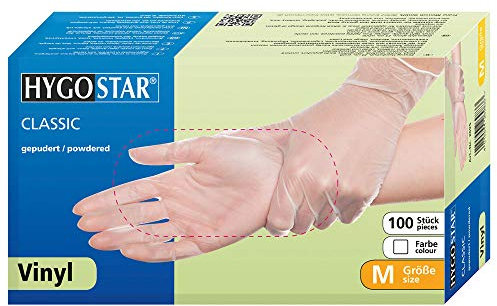 Premium-Vinyl-Handschuh, Top-Einweghandschuhe, Einmal-Vinylhandschuhe, reißfest, Farbe:weiß, Größe:S