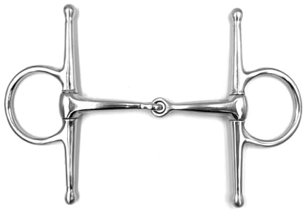 Equine Smile ES0071 Gebiss Knebeltrense Schenkeltrense Einfach Gebrochen aus Edelstahl Gebissstärke 16 mm (14.5 cm)