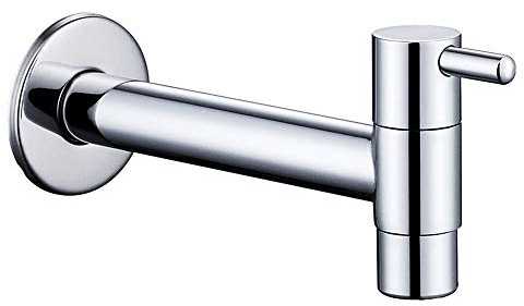 BINLUO Wasserhahn Kaltwasser Spülarmatureinzelner Kaltwasserhahn Der Schnellen Öffnung In Wand aus reines Kupfer