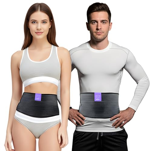 Everyday Medical Nabelbruchbandage & Leistenbruch Bandage | Passt sich Ihnen an, ist sogar im Sitzen bequem & unsichtbar unter Kleidung | Schlanker Leistenbruchgürtel bei Nabelbruch