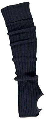 krautwear® Damen Mädchen Ballettstulpen mit Fersenloch Beinwärmer Ballett Stulpen Legwarmer Armstulpen ca. 55 cm 80er Jahre 1980er Jahre schwarz weiss Neon Pink Grün Gelb Orange (schwarz)