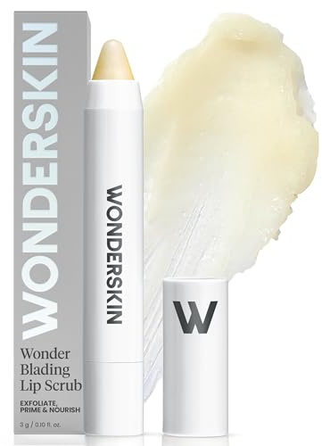 Wonderskin 3-In-1-Lippenpeeling-Peeling Und Feuchtigkeitscreme, Lippenpeeling-Peeling, Feuchtigkeitsspendender Balsam Für Weiche, Gepflegte, Schuppenfreie Lippen Mit One-Step-Vorbereitung, 0,10 Unzen