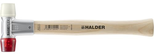 BASEPLEX-Schonhammer, Nylon/Celluloseacetat mit Zinkdruckguss-Gehäuse und Holzstiel | D=25 mm | 3968.025