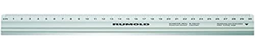 Rumold 938.103 Aluminium Schneidelineal mit Stahlkante, Rutschfest, 30cm Länge