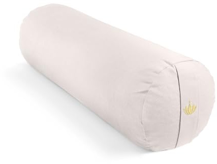 Lotuscrafts® Yoga Rolle Ø24 cm, Yogabolster mit 100% Bio-Dinkelfüllung, Waschbarer Bezug aus Baumwolle, für Yin Restorative Yoga-Übungen, GOTS Zertifiziert