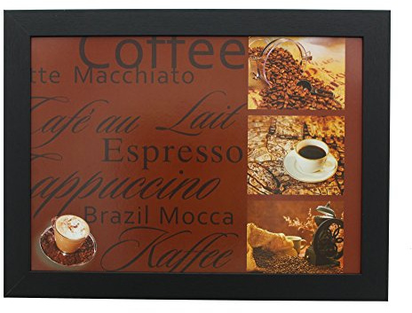 Knie-Tablett mit Kissen "Kaffee"