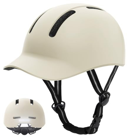 KINGLEAD Fahrradhelm,Urban Commuter Helm,Stylischer Fahrrad Helm Herren und Damen für Radfahren Trekking City Roller Herren Verstellbarer