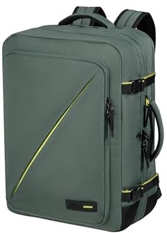 American Tourister Take2Cabin - Erweiterbarer Reiserucksack 17,3 Zoll, 55 cm, 42,5/48,5 l, Grün (Dark Forest)