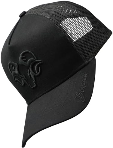 Bexxwell Trucker Cap mit 3D Logo-Stickerei (Schwarz)
