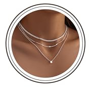 Meteorstarry Kette Silber 925 Damen,3 PCS Layering Silberkette mit Zirkonia Anhänger,Wasserfester Halsreif Schmuck Set Personalisierte Kleine Geschenke für Frauen Freundin Geburtstag