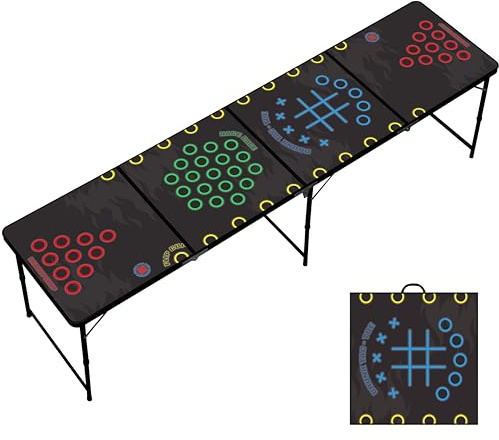 RedCupShop® Bierpong Tisch | Klappbar & Tragbar | Wasserabweisend & Kratzfest | Partyspiel für Erwachsene (Multigame (nur Tisch))