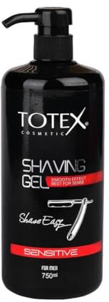 Totex Shaving Gel SENSITIVE 750ml I Transparentes Rasiergel I mit Pumpe