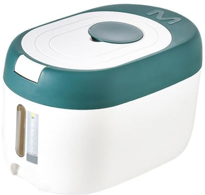 MagiDeal Getreidevorratsbehälter Reisspender mit Messbecher Versiegelter Getreidebehälter mit luftdichtem Deckel Reiseimer für Reis Sojabohnen Müsli, 5KG