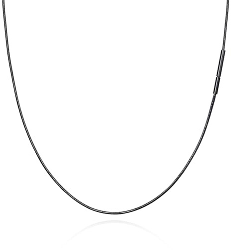 TempBeau Lederkette für Herren 1-3 mm, 40-75 cm mit Magnetverschluss | Gewachstes Lederband Schwarz/Braun, wasserresistent, 316L Edelstahlverschluss – für Alltag, Surfen oder Anhänger.