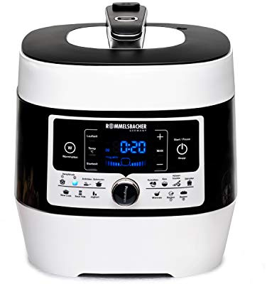 ROMMELSBACHER Elektrischer Dampfdruck- & Multikocher MD 1000 'MeinHans' – Das Original - 14 Automatik-Programme, von 40 °C bis 170 °C regelbar, 2 Dampfdruckstufen, antihaftbeschichteter 6 Liter Topf