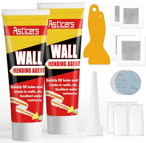 Spachtelmasse Weiß Innen, Fertigspachtel, Bohrloch Füllung, Löcher Wand Füllen Weiß, Spachtelmasse Wand, Effektiv Ausbessern Von Bohrlöchern und Füllen Von Rissen, Löchern, Peeling, Graffiti