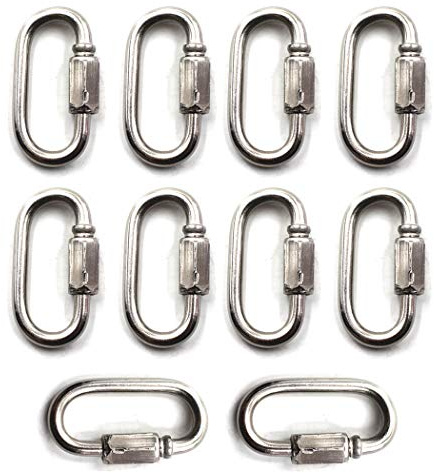 M5 Kettenglied Karabiner Edelstahl mit Verschraubung Quick Link Packung mit 10