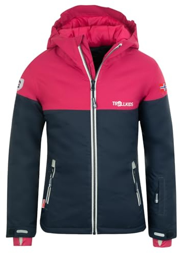 Trollkids Girls Hallingdal Jacket 116, Navy/pink