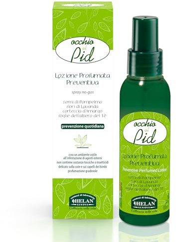 Helan, Occhio Al Pid, Lotion zur Prävention, Intensive Behandlung, No-Gas Spray für die tägliche Prävention, Formel mit aktiven Wirkstoffen, 100 ml - Made in Italy