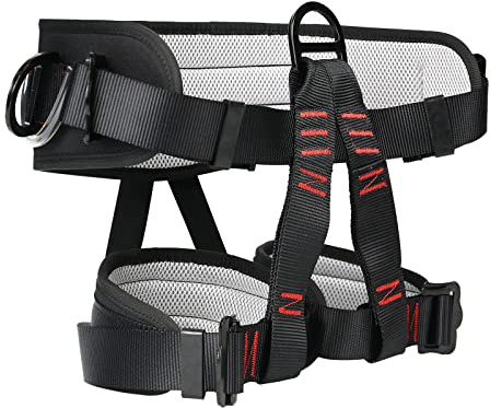 Klettersteigset Auffanggurt Sicherheitsgurt Fallschutz Klettergurt Kletterausrüstung Baumklettern Ausrüstung (Set #2) (absturzsicherung)