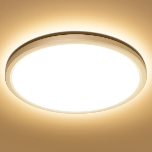 Lepro LED Deckenlampe, 24W, 2400lm, 3000K Warmweiß, IP44, Ø29.3cm, für Bad | Deckenleuchte Badezimmer, ideal Badezimmerlampe Decke für Bad Schlafzimmer Flur Küche Wohnzimmer