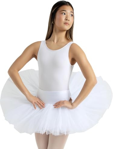 Capezio Damen 10391 Übungs-Tutu Für Erwachsene, Weiß, S EU