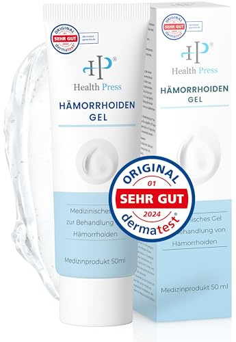 Health Press Hämorrhoiden Salbe, 50 ml | Hämorrhoiden Gel, gegen Reizungen, Juckreiz, Brennen & Wundsein, Hämorrhoidencreme, zur Linderung von Hämorrhoidalbeschwerden