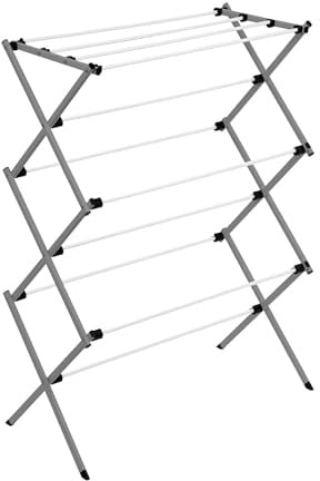 Honey-Can-Do zusammenklappbarer Wäscheständer, grau, 50 lbs