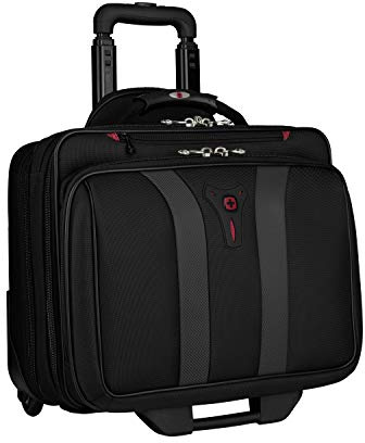 WENGER Granada Aktenkoffer, Laptop-Tasche zum Rollen, Notebook bis 15,6 Zoll, 29 l, Damen Herren, Büro Business Uni Schule, Schwarz, 600659