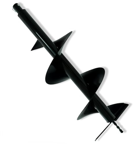 NEMAXX® B250 Erdbohrer-Bohrkopf Ø250mm 805mm Stahl Ersatzbohrer/Bohrschnecke für Erdlochbohrer Zaun- & Pfahlbohrer, Querbolzenaufnahme inkl. Bolzen+Splint, passend EB52 – nicht für Bohrmaschinen