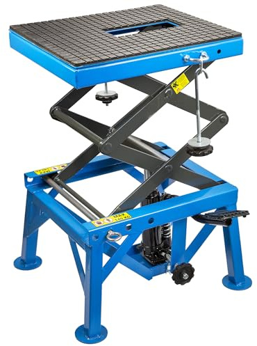 Stix Hydraulischer Motorradheber 140 kg 350-870 mm Montageständer | Tragkraft 140 kg, Hubhöhe 350-870 mm, Montagebock für Motorräder, ATVs und Quads