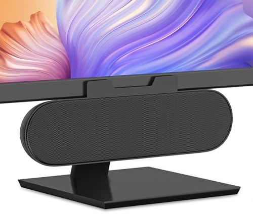 ADELGO PC Lautsprecher USB, Portable Computer Lautsprecher für Desktop, Laptop, Mini Soundbar Lautsprecher mit Clip-On-Design für Monitor, Plug and Play