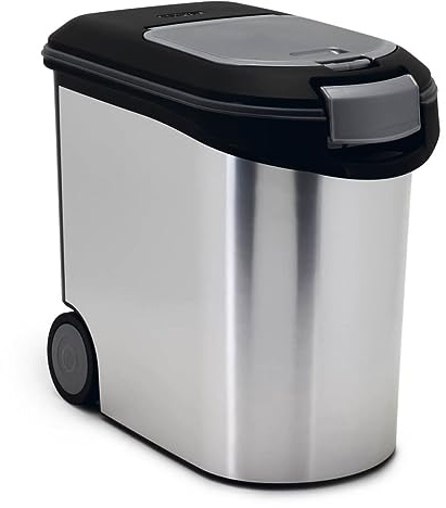 Curver Futter-Container 12kg I 35L, schwarz/Silber, 28 x 50 x 43 cm
