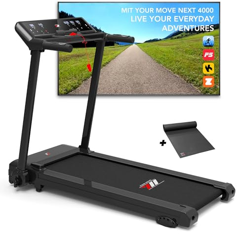 YM Next 4000 Cinta Rolling Electrica legable, Ahorro de Espacio, Robusto, Marco Reforzado, App Kinomap & ZWIFT, 14 Programme von Entrenamiento