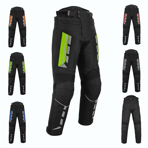 Vaster Moto Motorradhose für Herren mit Protektoren, Motorradhose aus Cordura, wasserdicht, mit Schutz an Hüften und Knien, CE-zertifizierte Rüstung