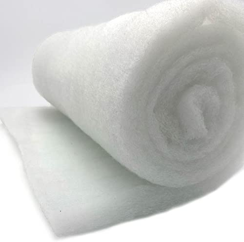 Polsterwatte Volumenvlies 100g/m², 1,60 m breit x 2,50 lang, ca. 10 mm dick, 4 m², 100% Polyester, waschbar, Produktklasse 1, Patchworkvlies, Polstervlies, Meterware (100 Gramm)