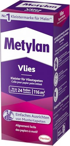Metylan Vlies, Tapetenkleister für Vliestapeten mit glatter oder strukturierter Rückseite, einfach zu verwendender Tapetenkleister, Kleister mit hoher Ergiebigkeit, 1x720g