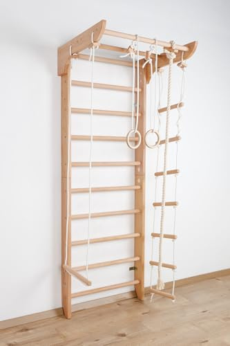 Klettergerüst, Turnwand, Gym Kinder-2-220 Sportgerät, Kletterwand, Holz, Turnwand, Sprossenwand