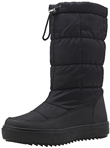 Shenji Damen Winterstiefel Hohe mit Rutschfester Sohle Schneestiefel H7624 Schwarz 37