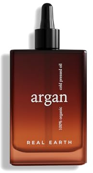Real Earth Stories Arganöl und natürlich kaltgepresst für Haare, Nägel, Bart, Dehnungsstreifen und Anti-Verlust-Behandlung 100% rein. 100 ml (Packung von 1)