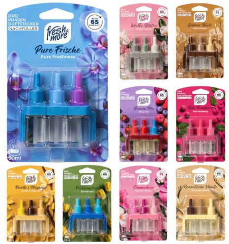 Fresh & More Nachfüller für 3Volution Duft-Mix (6er Pack) 20ml | Lufterfrischer, Raumduft-Nachfüllflakons, Duft-Mix aus 10 Varianten, zufällig sortiert.
