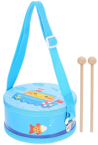 TOYANDONA Handtrommel Für Kinder Holz Trommel Spielzeug Mit 2 Trommelstöcken Percussion-Trommelinstrument Für Kleinkinder Kompaktes Musikspielzeug Für Aufführungen Partys Und Musikfestivals