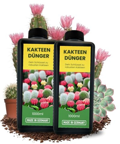 TronicXL 2L Kakteendünger Konzentrat MADE IN GERMANY Sukkulentendünger Universal Kakteen Sukkulenten Dünger flüssig 2000ml Flüssigdünger 2 Liter Kaktusdünger Kaktus