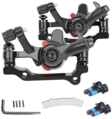 Mechanische Scheibenbremssättel für Fahrräder, Universal-Scheibenbremsen vorne und hinten, verschleißfeste Scheibenbremsen (Schwarz vorher und nachher)