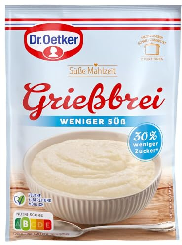 Dr. Oetker Grießbrei Weniger Süß, 12er Pack (12 x 76 g)