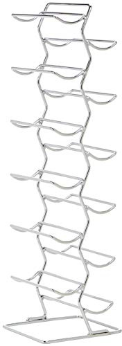Amazon Basics Weinregal im modernen Stil für 12 Flaschen, 74 cm, Chrom